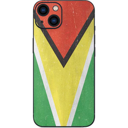 Guyana Flag Distressed iPhone 15 Skin